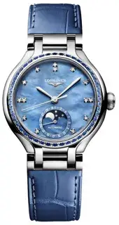 Longines Longines PrimaLuna L81260972/L8.126.0.97.2 34mm Stainless steel Blue