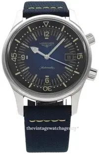 Longines Longines Heritage L3.774.4.90.2 42mm Stainless steel Blue