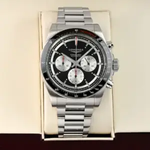 Longines Longines Conquest L3.835.4.52.6 42mm Stainless steel Black and Silver