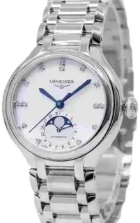 Longines Longines PrimaLuna L8.126.4.87.6 34mm Stainless steel White