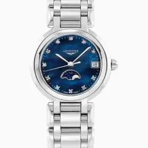 Longines Longines PrimaLuna L8.115.4.98.6 30mm Stainless steel Blue