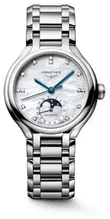 Longines Longines PrimaLuna L81264876 34mm Stainless steel White