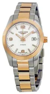 Longines Longines Conquest Classic L2.285.5.76.7 Rose gold and Stainless steel White
