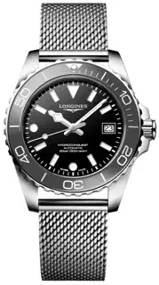 Longines Longines HydroConquest L3.779.4.70.6 39mm Stainless steel Black
