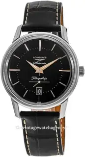 Longines Longines Heritage L4.795.4.58.0 38.5mm Stainless steel Black
