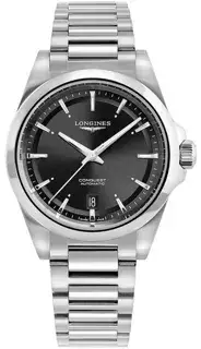 Longines Longines Conquest L3.720.4.52.6 L37204526 38mm Stainless steel Black