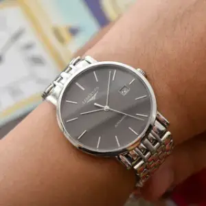 Longines Longines Elegant L4.910.4.72.6 39mm Stainless steel Gray