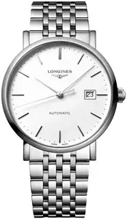 Longines Longines Elegant L4.910.4.19.6 39mm Stainless steel White