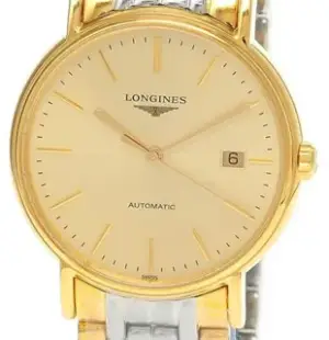 Longines Longines Presence L49212327 38.5mm Yellow gold and Stainless steel Champagne