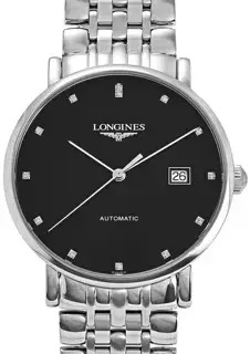Longines Longines Elegant L4.910.4.57.6 39mm Stainless steel Black