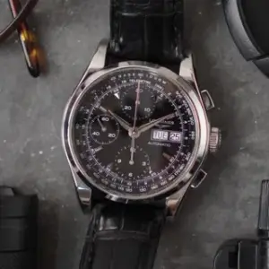 Longines Longines Heritage L27474524 40mm Stainless steel Black