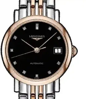 Longines Longines Elegant L4.309.5.57.7 26mm Stainless steel Black