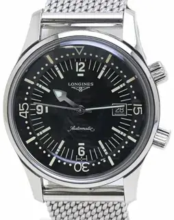 Longines Longines Heritage L3.774.4.50.6 42mm Stainless steel Black