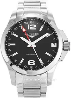 Longines Longines Conquest L3.687.4.56.6 41mm Stainless steel Black