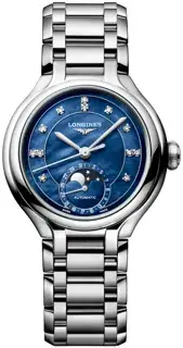 Longines Longines PrimaLuna L8.126.4.97.6 34mm Stainless steel Blue