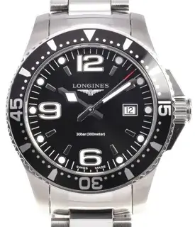 Longines Longines HydroConquest L3.730.4 39mm Stainless steel Black