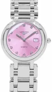 Longines Longines PrimaLuna L8.113.4.99.6 30mm Stainless steel Pink
