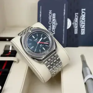 Longines Longines Heritage L2.836.4.52.9 43mm Stainless steel Black