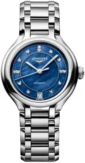 Longines Longines PrimaLuna L8.124.4.97.6 34mm Stainless steel Blue