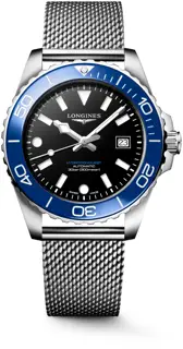 Longines Longines HydroConquest L3.779.4.90.6 39mm Stainless steel Black