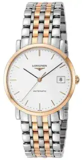 Longines Longines Elegant L4.809.5.12.7 34mm Rose gold and Stainless steel White
