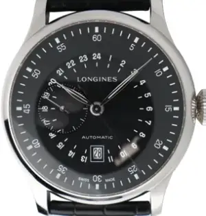 Longines Longines Heritage L2.797.4.53.0 47mm Stainless steel Black