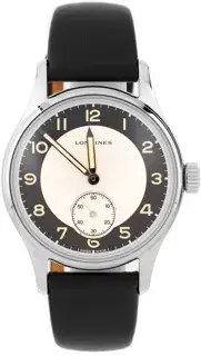 Longines Longines Heritage L2.330.4.93.0 38.5mm Stainless steel Black and Silver