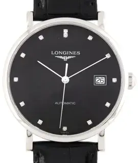 Longines Longines Elegant L4.810.4.57.2 37mm Stainless steel Black