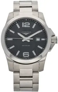 Longines Longines Conquest L3.760.4 43mm Stainless steel Black