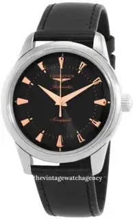 Longines Longines Heritage L1.650.4.52.2 40mm Stainless steel Black