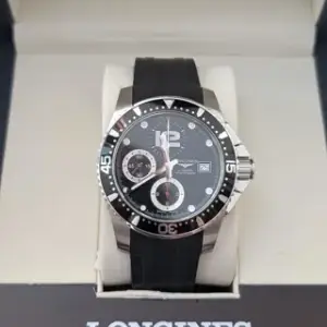 Longines Longines HydroConquest L3.644.4.56.6 41mm Stainless steel Black