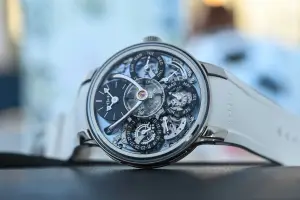 MB&F LM Perpetual EVO Titanium Icy Blue