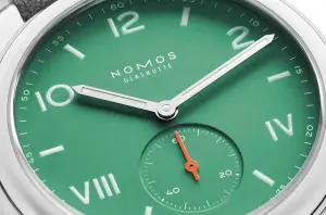 Nomos Club Campus Electric Green and Cream Coral
