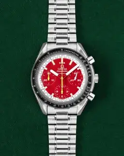 Omega Omega Speedmaster Reduced 3810.61.41 39mm Stainless steel Red
