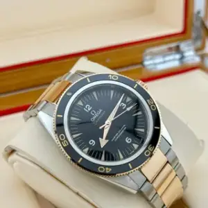 Omega Omega Seamaster 300 233.20.41.21.01.001 41mm Yellow gold and Stainless steel Black