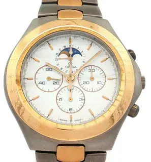 Omega Omega Speedmaster Moonwatch TA 345.0810 43mm Titanium and Yellow gold White