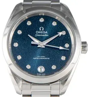 Omega Omega Aqua Terra 220.10.34.20.53.001 ( AQUA  BLUE) 34mm Stainless steel Blue