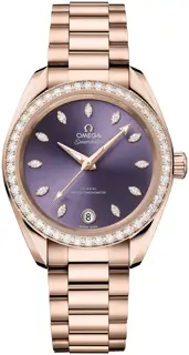 Omega Omega Aqua Terra 220.55.34.20.60.001 34mm Rose gold Purple
