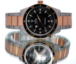 Omega Omega Seamaster 300 233.20.41.21.01.001 41mm Yellow gold and Stainless steel Black