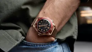 Omega Seamaster 300M Diver Bronze Gold and Burgundy