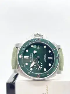 Panerai Panerai Submersible Pam 1287 44mm Stainless steel Green