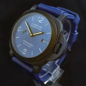 Panerai Panerai Luminor Marina PAM 01664 44mm Carbon fiber Blue