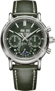Patek Philippe Patek Philippe Perpetual Calendar Split-Seconds Chronograph 5204G-001 40mm White gold Green