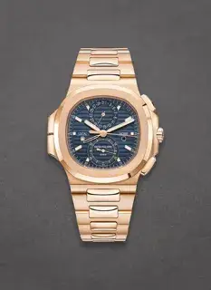 Patek Philippe Patek Philippe Nautilus 5990/1R-001 40.5mm Rose gold Blue