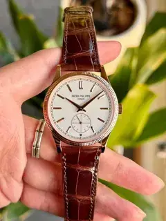 Patek Philippe Patek Philippe Calatrava 6119R-001 Rose gold Silver