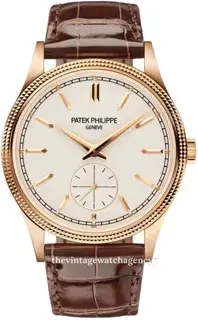 Patek Philippe Patek Philippe Calatrava 6119R-001 39mm Rose gold Silver