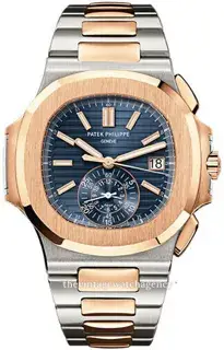 Patek Philippe Patek Philippe Nautilus 5980/1AR-001 40.5mm Rose gold and Stainless steel Blue