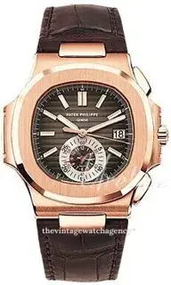 Patek Philippe Patek Philippe Nautilus 5980R-001 38.5mm Rose gold Brown
