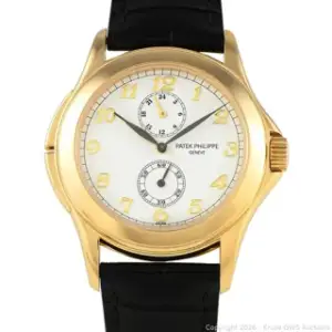 Patek Philippe Patek Philippe Calatrava Travel Time 5134J 37mm Yellow gold Silver