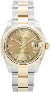 Rolex Rolex Datejust 178243 31mm Yellow gold and Stainless steel Champagne